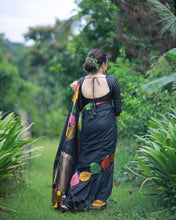 Load image into Gallery viewer, Banarasi Silk Saree color:-Black
