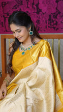 Load image into Gallery viewer, Banarasi Silk Saree color:-Yellow
