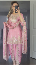 Load image into Gallery viewer, New Designer Party Wear Look - Top, Dhoti Salwar and Dupatta  300

