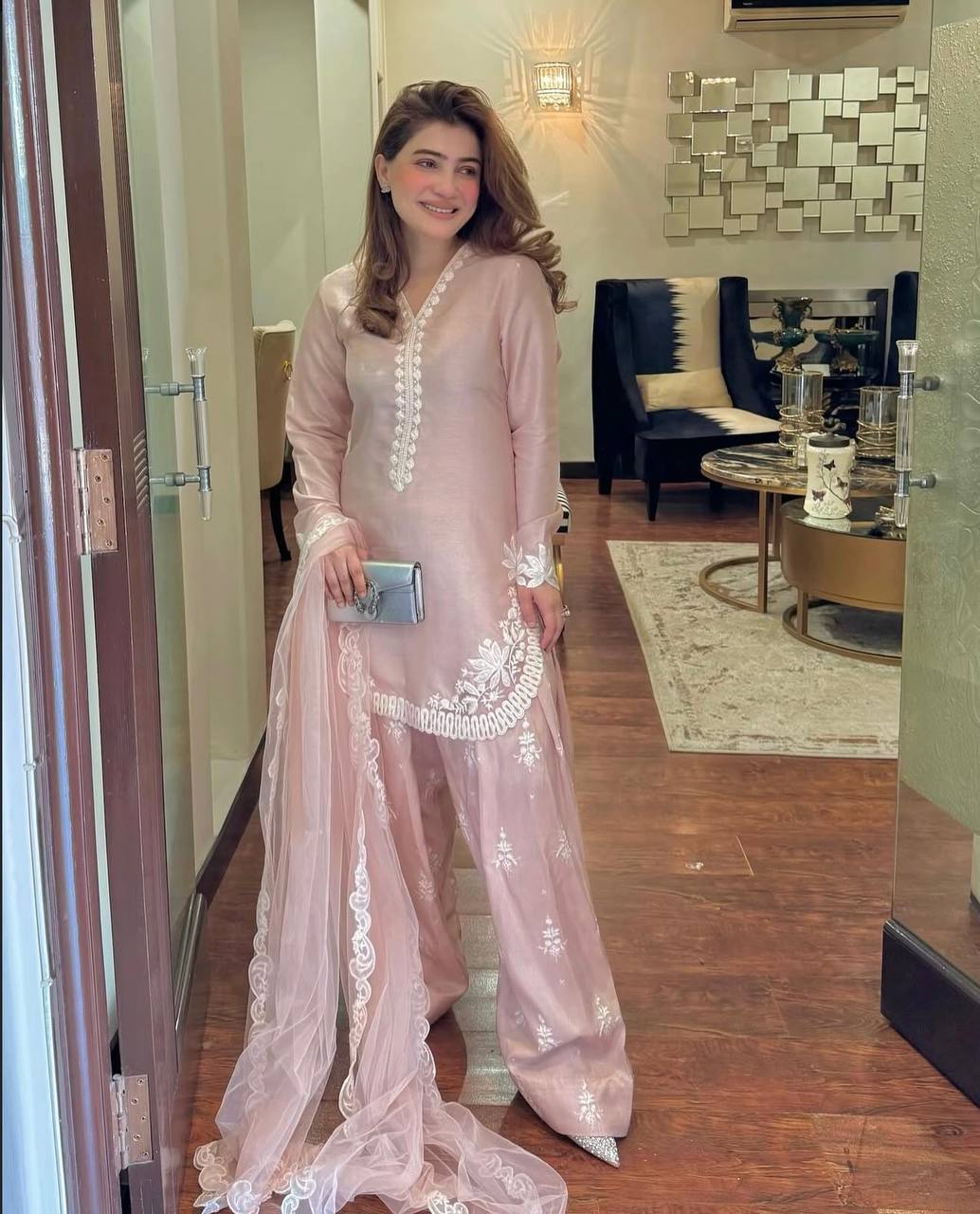 Lavish Pink Salwar Suit with Intricate Dupatta