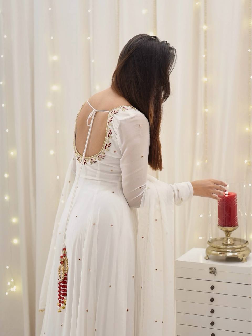 Enchanted Reflection Elegance in Every Silken Thread of White