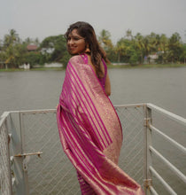 Load image into Gallery viewer, Banarasi Silk Saree color:-Pink
