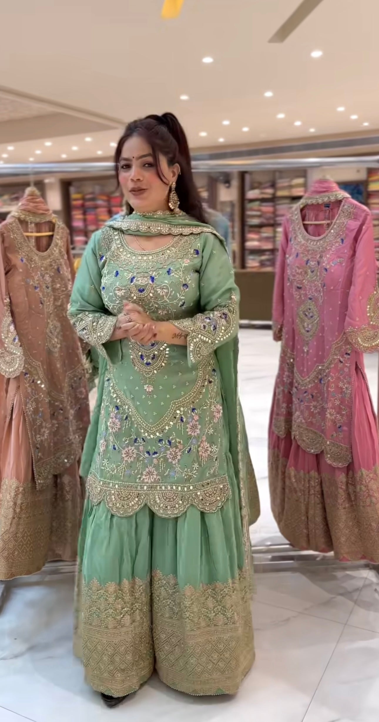 Radiant Elegance A Luxurious Ensemble of Colorful Dresses