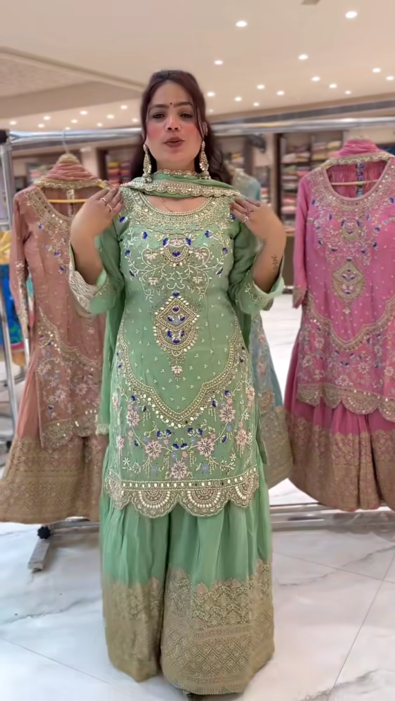 Radiant Elegance A Luxurious Ensemble of Colorful Dresses