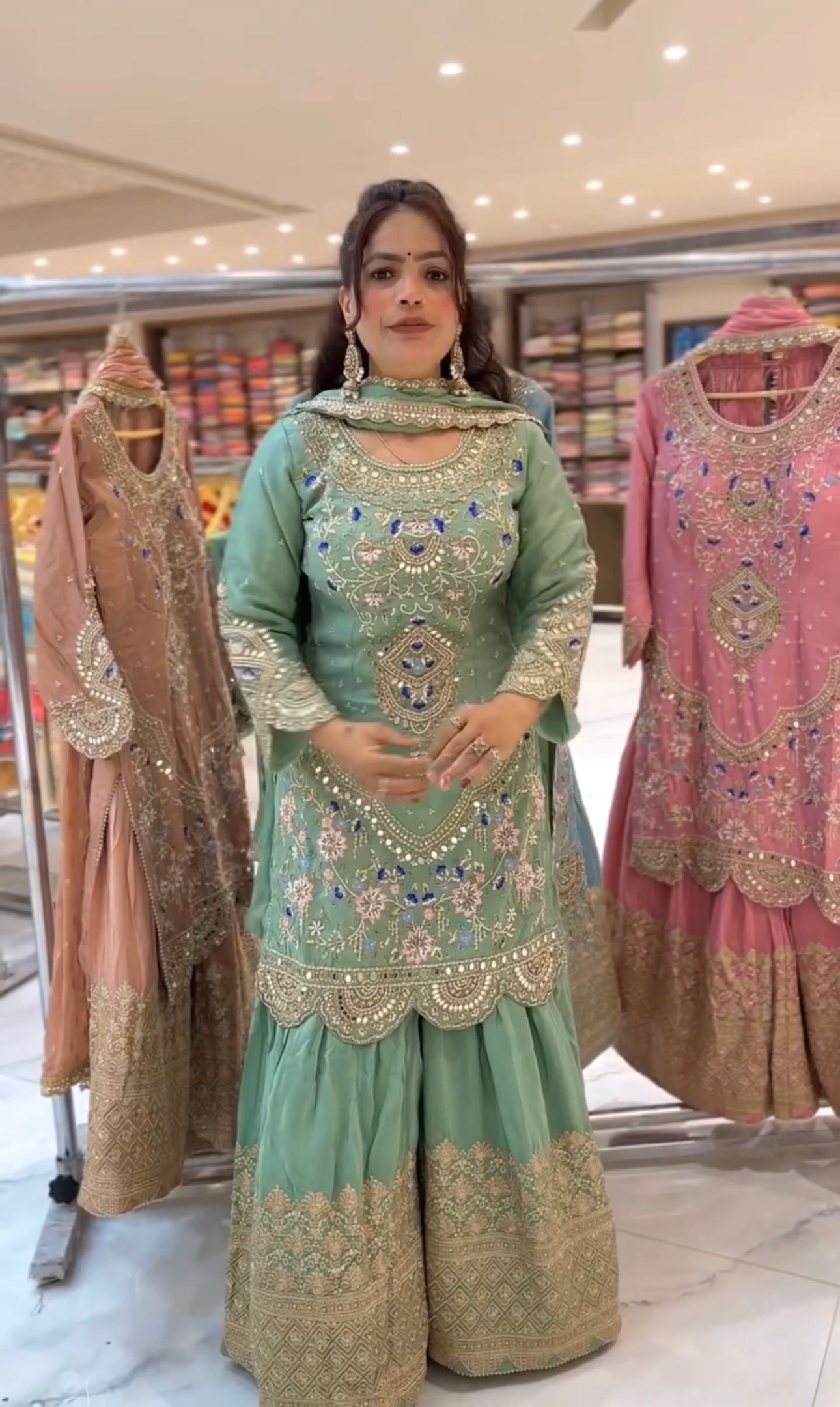 Radiant Elegance A Luxurious Ensemble of Colorful Dresses