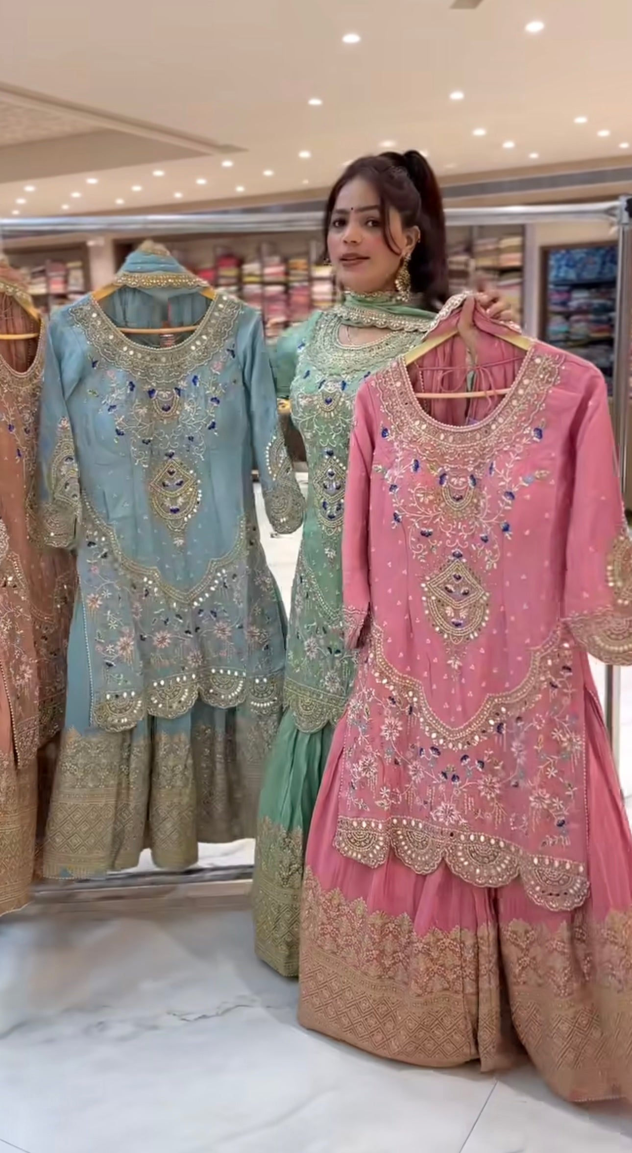 Radiant Elegance A Luxurious Ensemble of Colorful Dresses