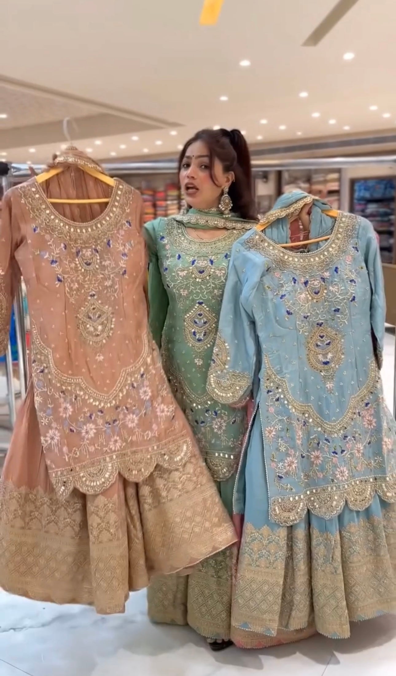 Radiant Elegance A Luxurious Ensemble of Colorful Dresses