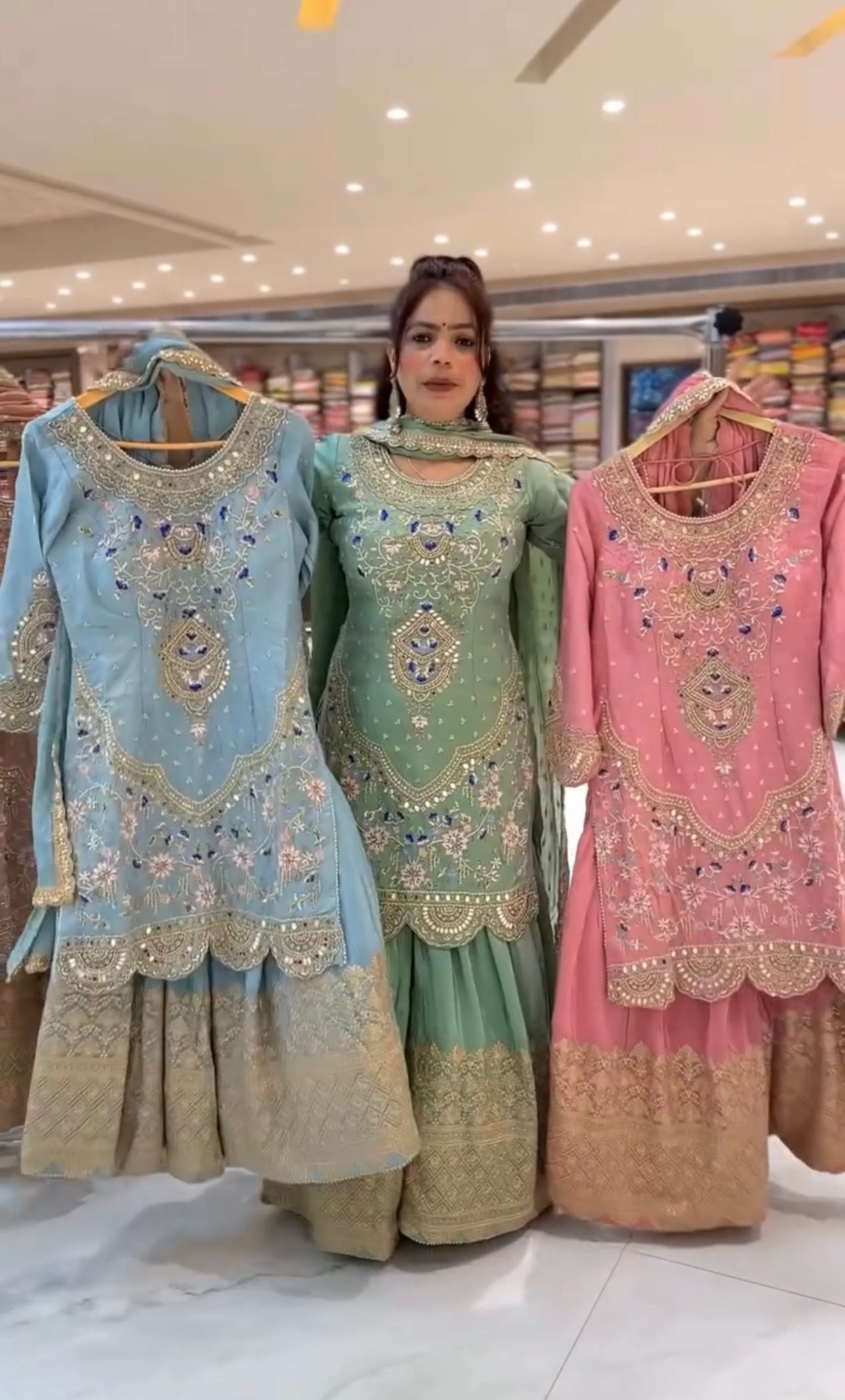 Radiant Elegance A Luxurious Ensemble of Colorful Dresses
