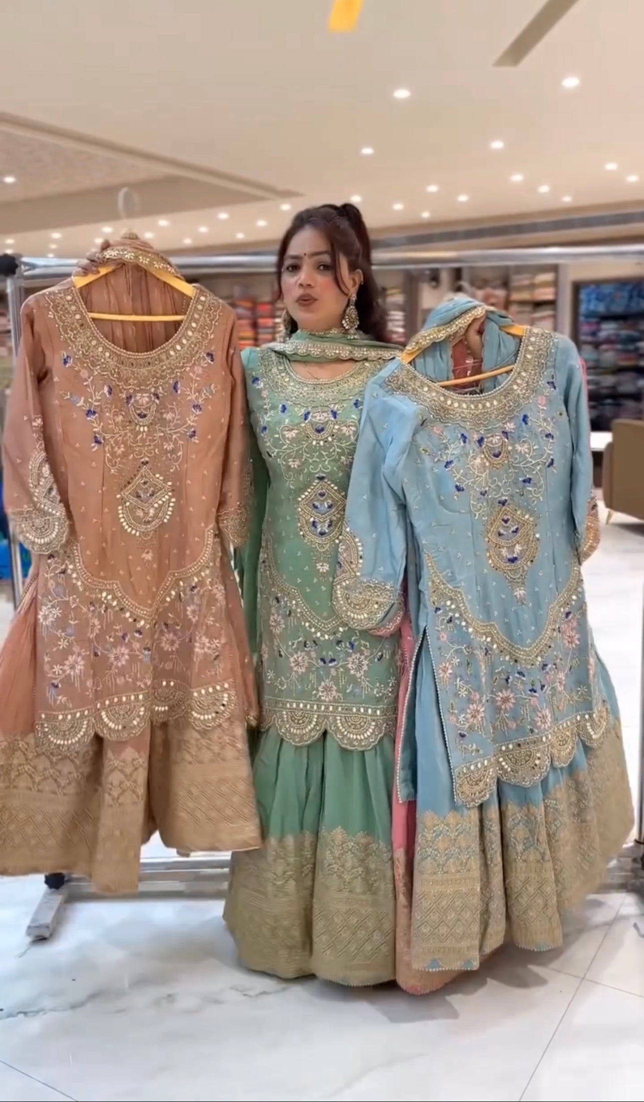Radiant Elegance A Luxurious Ensemble of Colorful Dresses