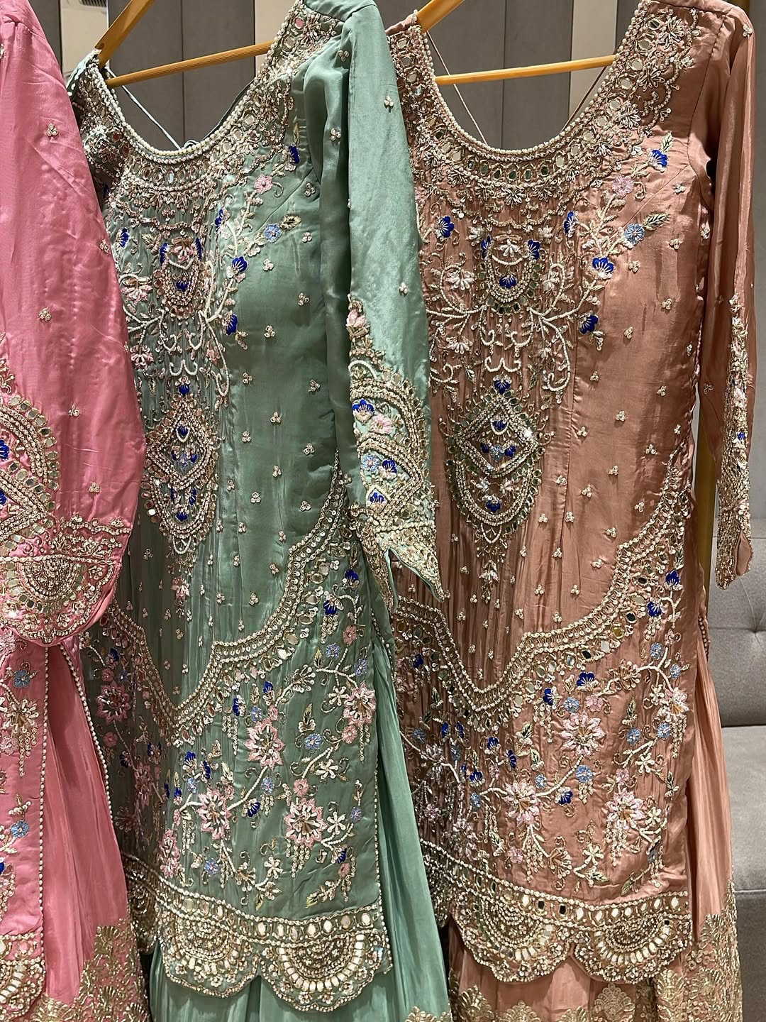 Radiant Elegance A Luxurious Ensemble of Colorful Dresses