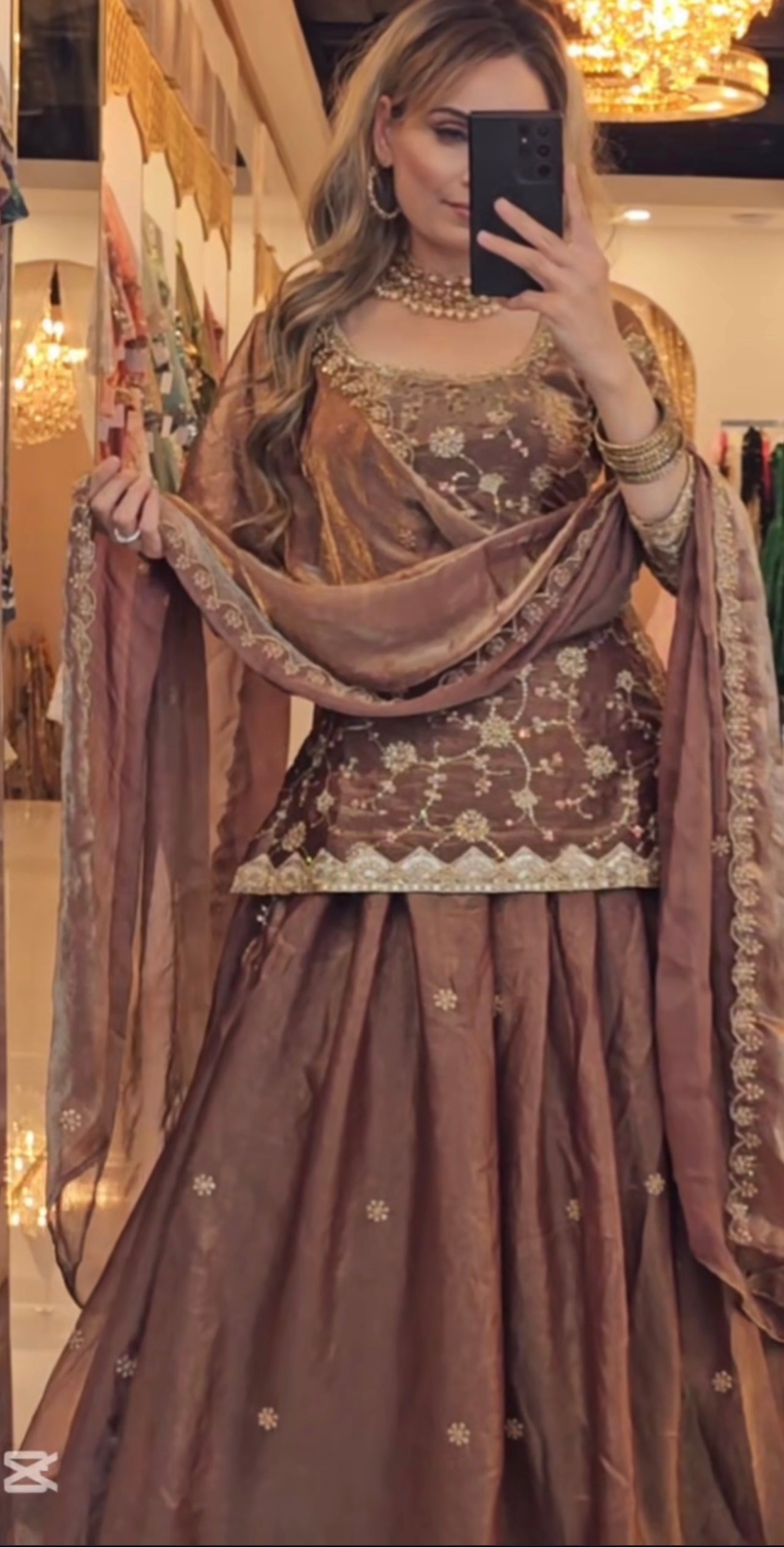 Timeless Glamour Capturing Moments in Chic Brown Attire