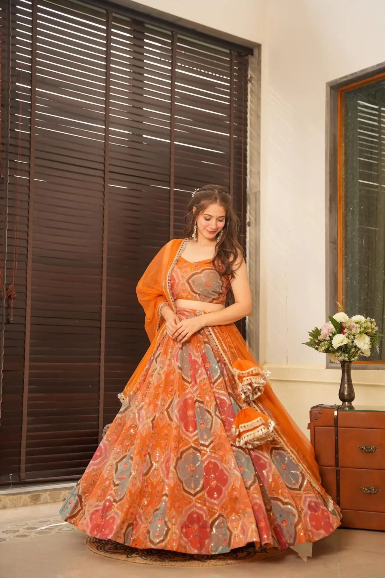 Premium Party Wear Indian Lehenga Outfits Position Work