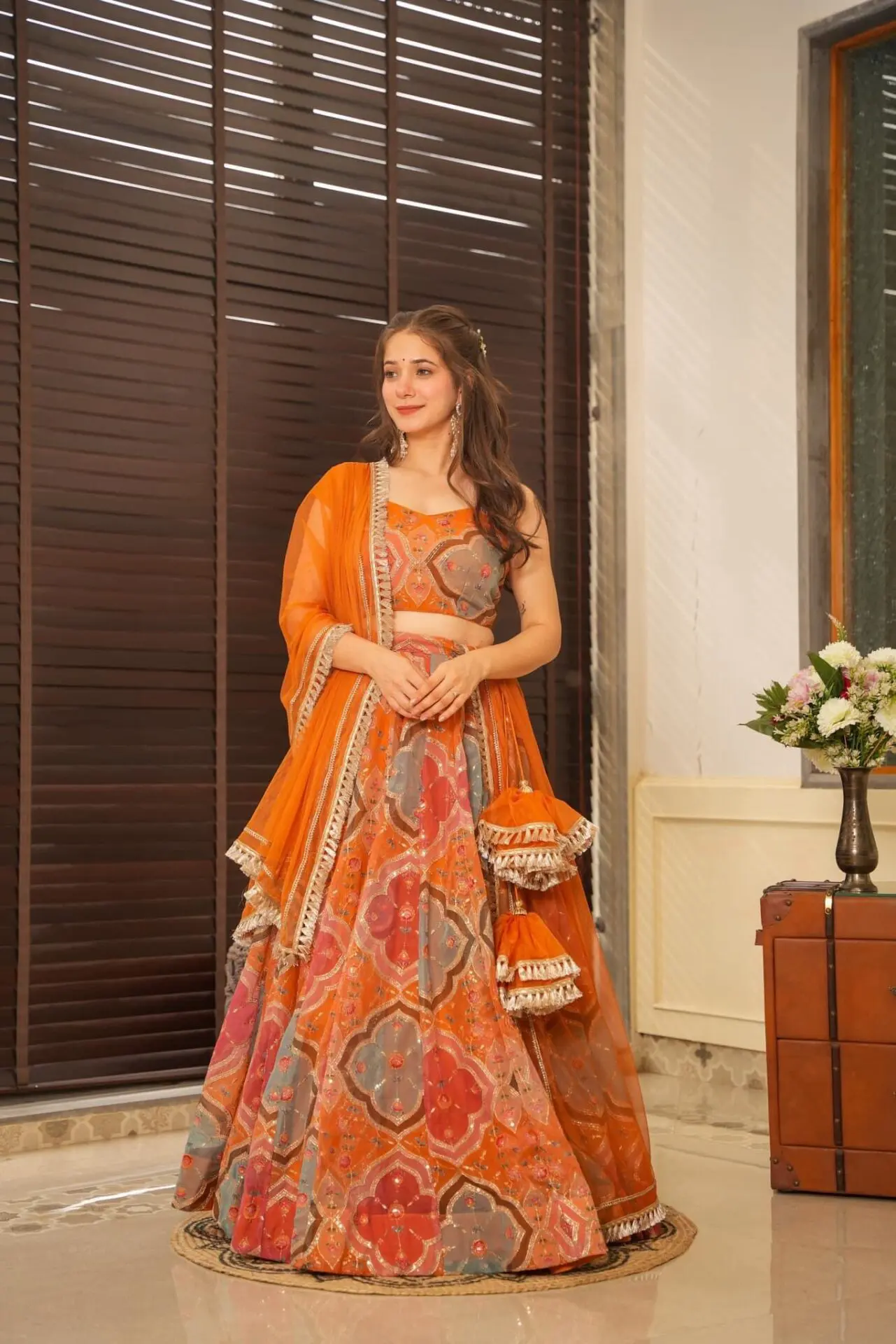 Premium Party Wear Indian Lehenga Outfits Position Work