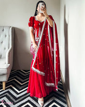 Load image into Gallery viewer, Party Wear Look Top , Sharara Plazzo and Dupatta 1140
