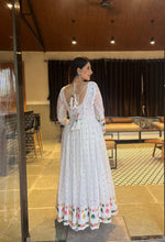 Load image into Gallery viewer, New Fancy Style Anarkali Suit Making Real Modelling Design Suit White

