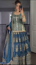 Load image into Gallery viewer, New Designer Party Wear Look Top, Dhoti Salwar and Dupatta - 363
