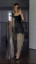 Load image into Gallery viewer, Launching New Designer Party Wear Look Top ,Dhoti Salwar and Dupatta 372
