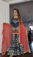 Load image into Gallery viewer, Party Wear Look Top , Sharara Plazzo and Dupatta 1170
