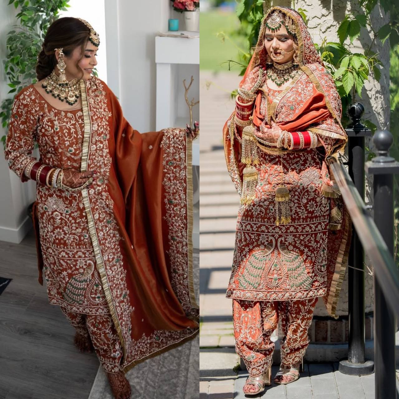 Luxury Punjabi Bridal Farshi Suit – Zari & Stone Work