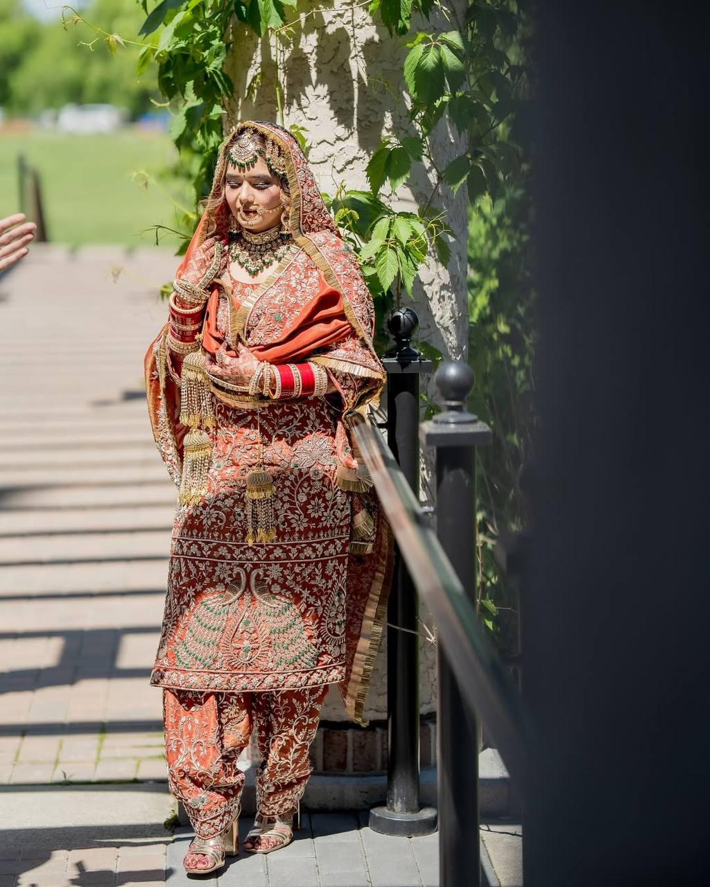 Luxury Punjabi Bridal Farshi Suit – Zari & Stone Work
