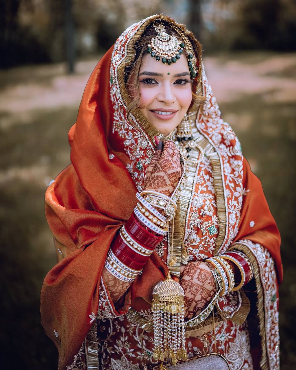 Luxury Punjabi Bridal Farshi Suit – Zari & Stone Work