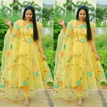 Load image into Gallery viewer, Classic Yellow Color Attractive Party Wear silk Dulhan Gown 1011

